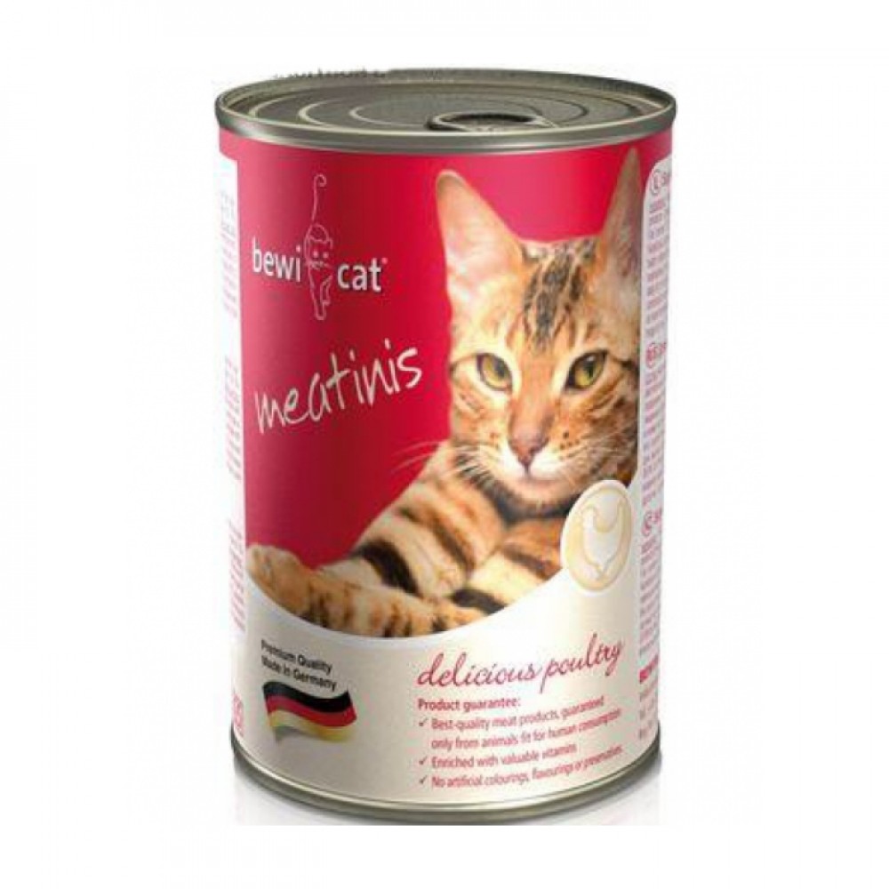 Bewi Cat Hrana umeda pentru pisici cu Găinușă (6 buc)