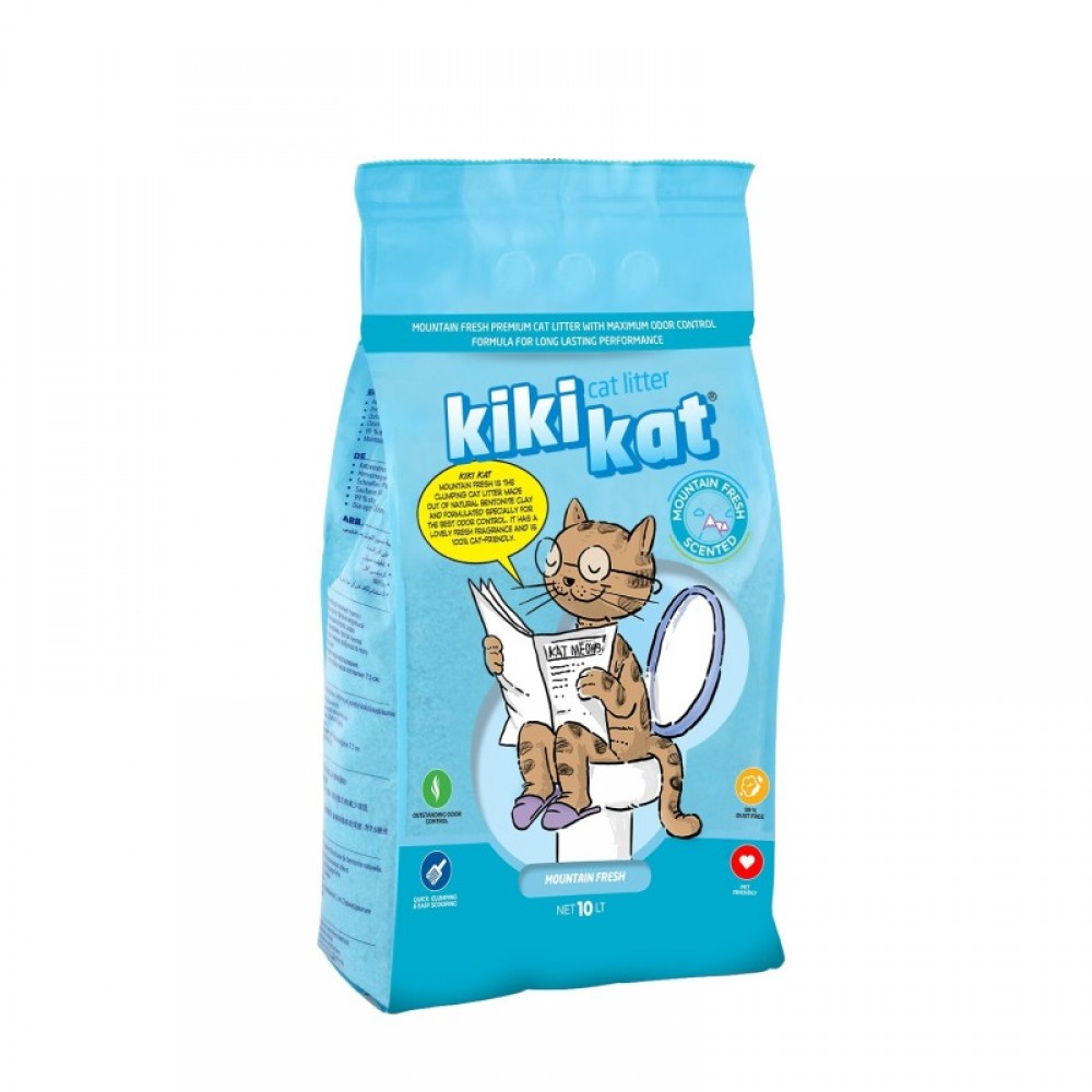 Kiki Kat Mountain Fresh 10L. Наполнитель для кошачьего туалета
