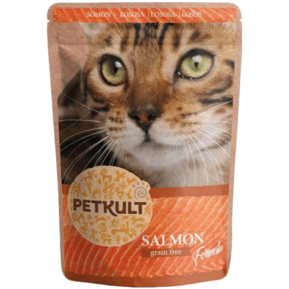 Petkult Hrana umeda pentru pisici  cu somon