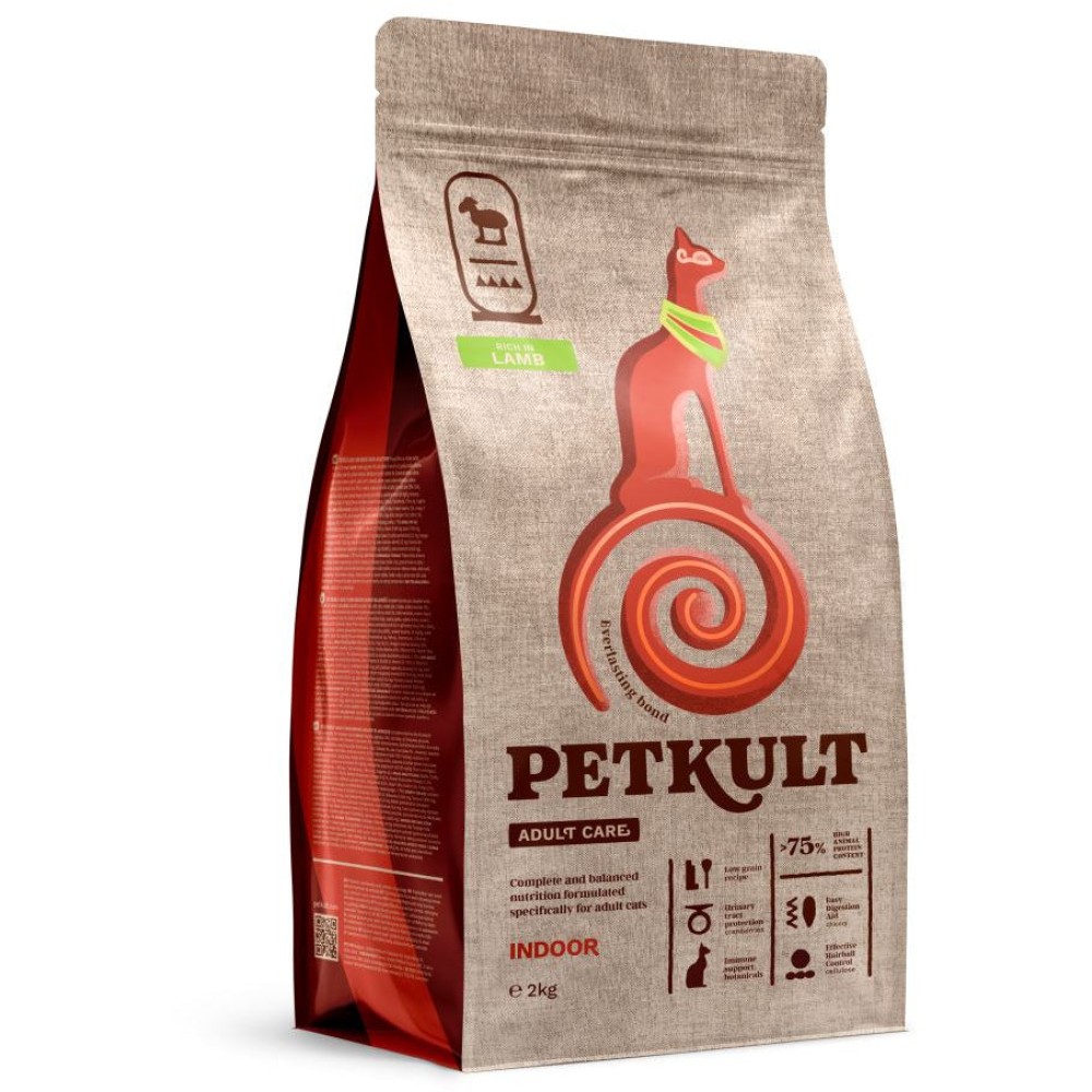 Petkult Cat Adult CARE INDOOR cu miel