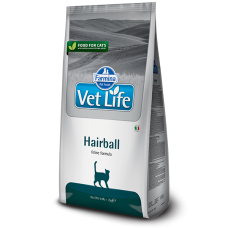 Vet Life Cat Hairball, Farmina. Hrană uscată pentru pisici care ajută la eliminarea ghemurilor de păr din intestine.